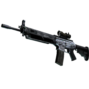 SG 553 | Damascus Steel (Well-Worn)