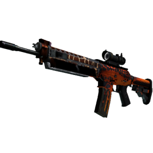 StatTrak™ SG 553 | Tiger Moth (Battle-Scarred)